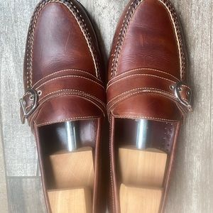 Mens Cole Haan Brown Leather Loafer Slip on Buckle Size 12 Medium 12m #1129